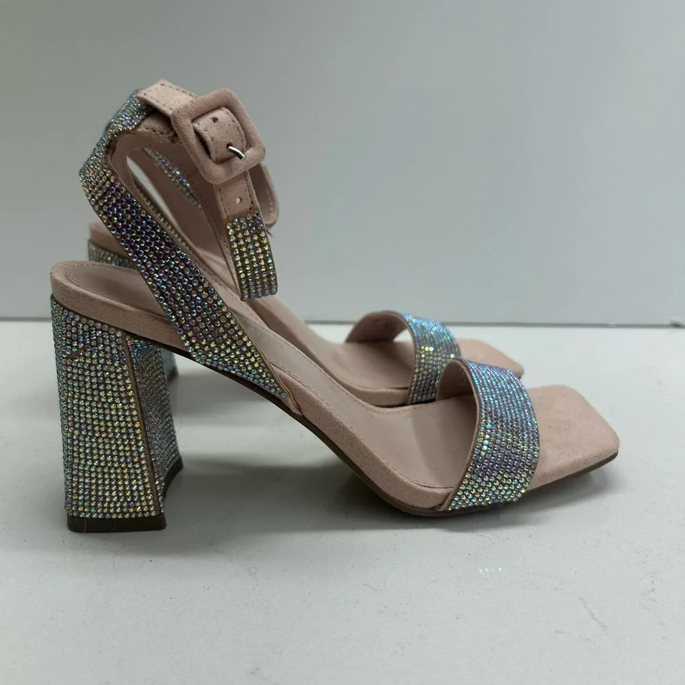 Madden Girl Elegant Blush Multi Rhinestone Women's Sandal‎